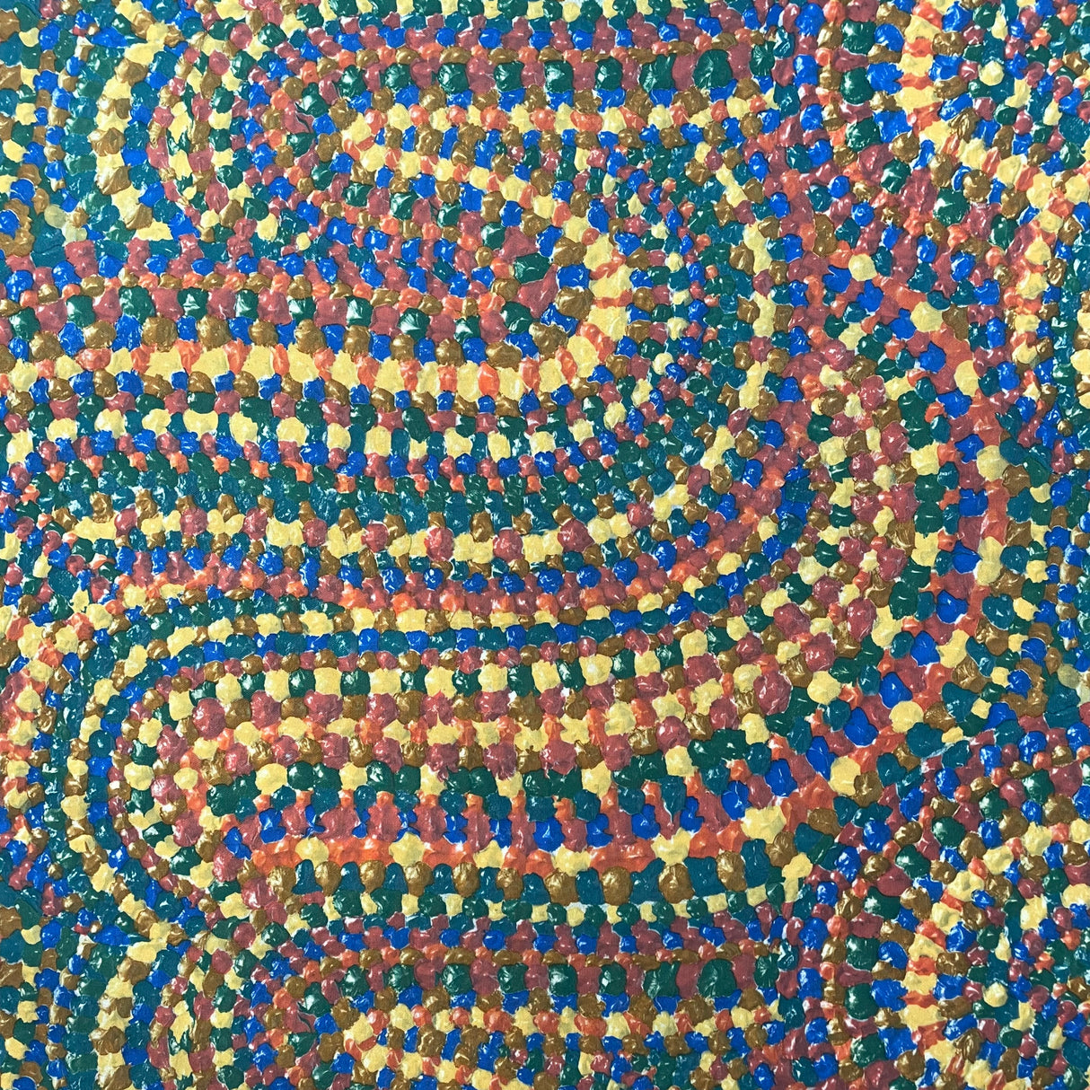 1970’s Abstract Swirl Printed Qiana Double Knit Fabric - Primary colorway - BTY (F11)