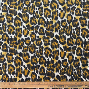 1970’s Jaguar Print Acetate Fabric - BTY