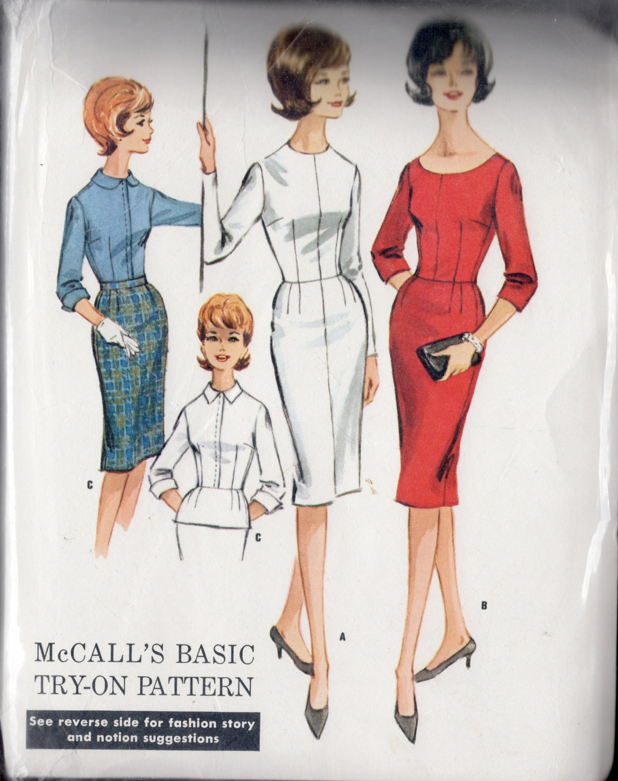 1960's McCall's Basic Try-On Sloper Pattern - Bust 36" - No. 100