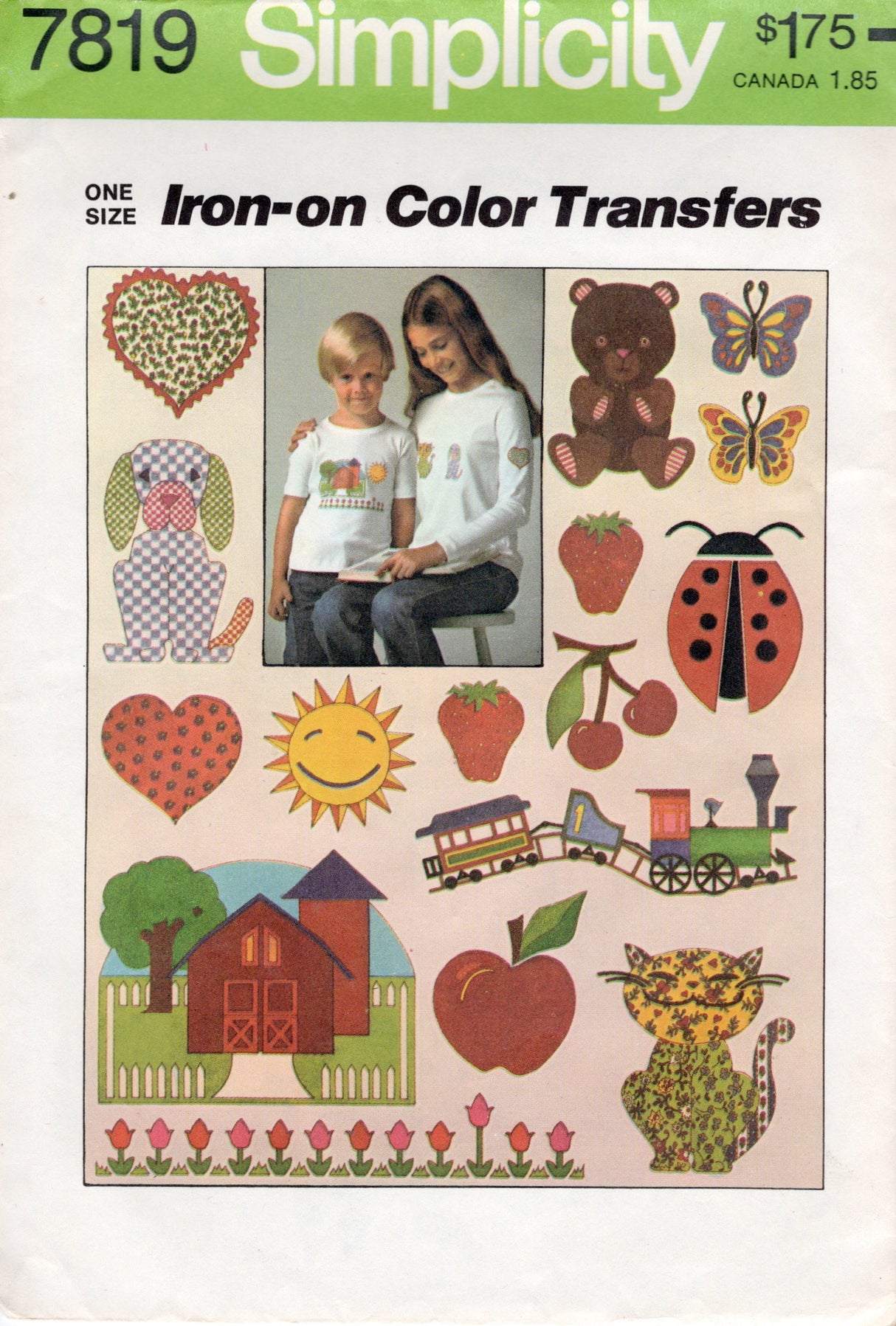 1970's Simplicity Iron On Color Transfers - OS- No. 7819