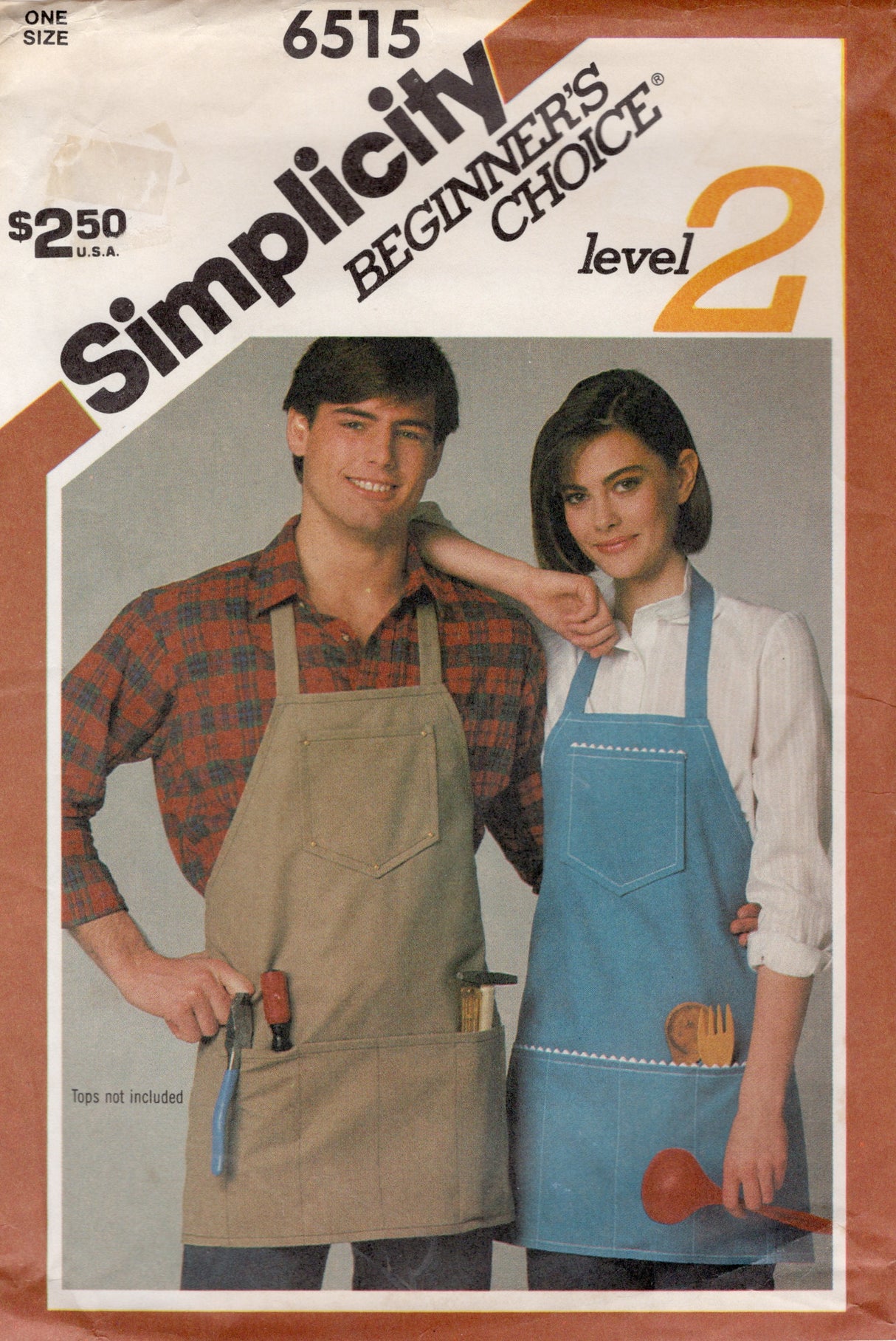 1980's Simplicity Beginner's Apron Pattern - OS- No. 6515