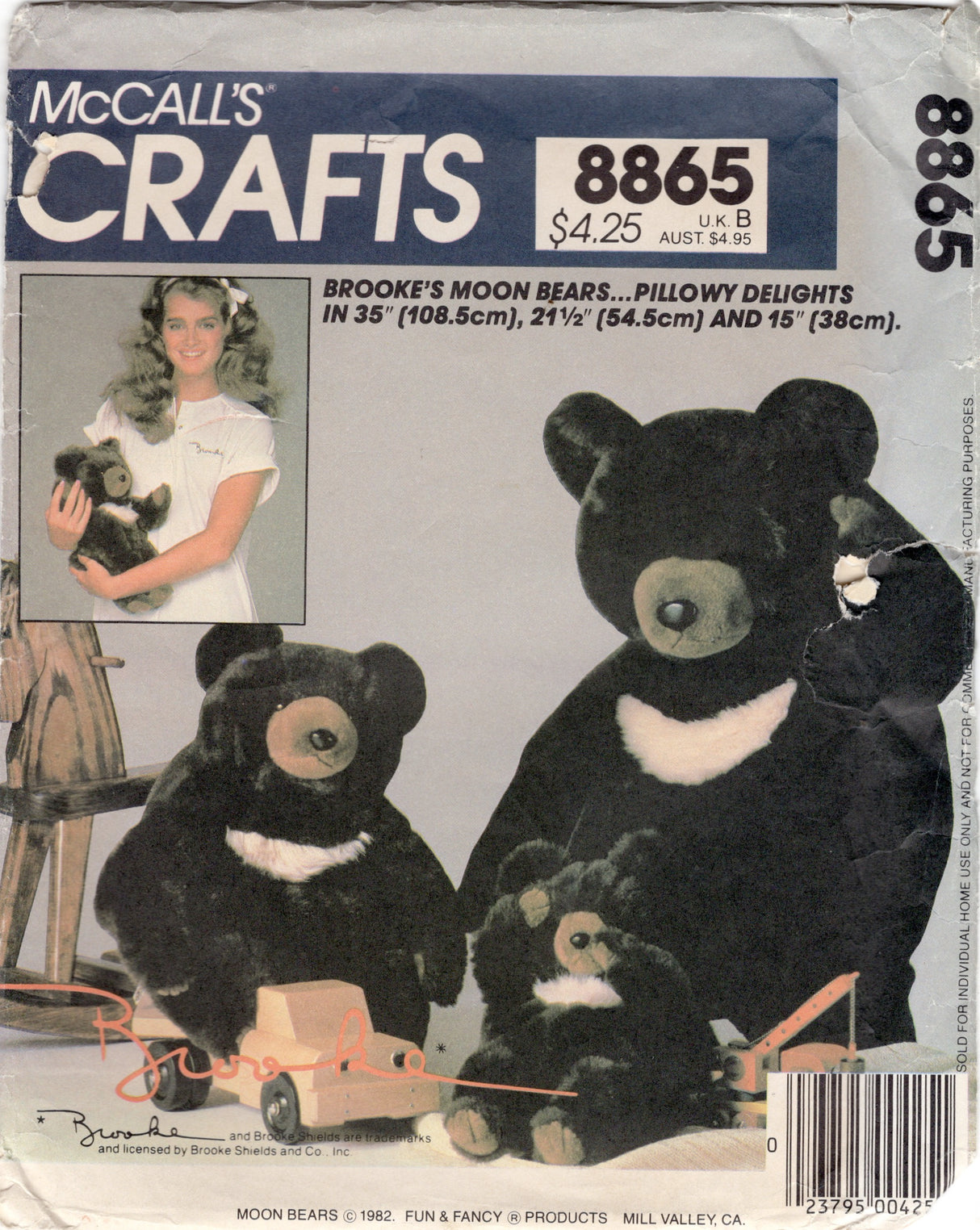 1980’s McCall’s Brooke Sheild's Moon Bears Pattern - No. 8865