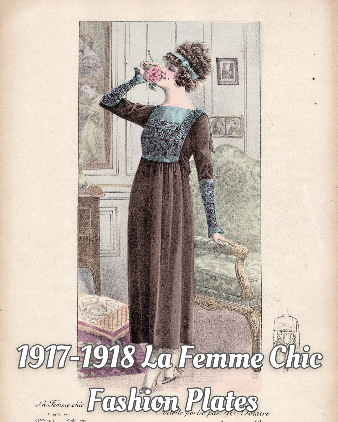 E-Book 1917-1918 La Femme Chic Fashion Plates - Color and Black and White - PDF Download