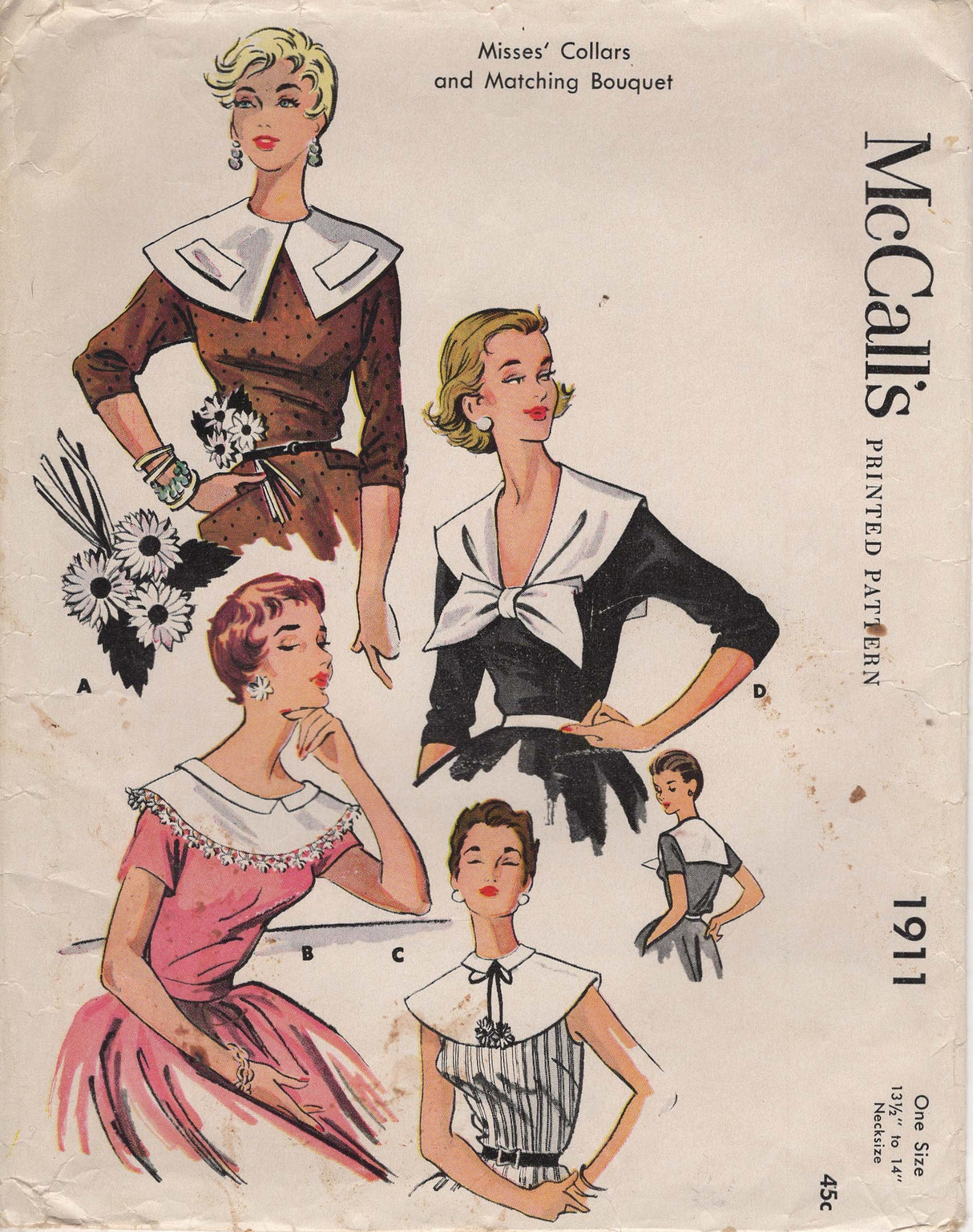 1950's McCall's Collar and Matching Bouquet - No. 1911