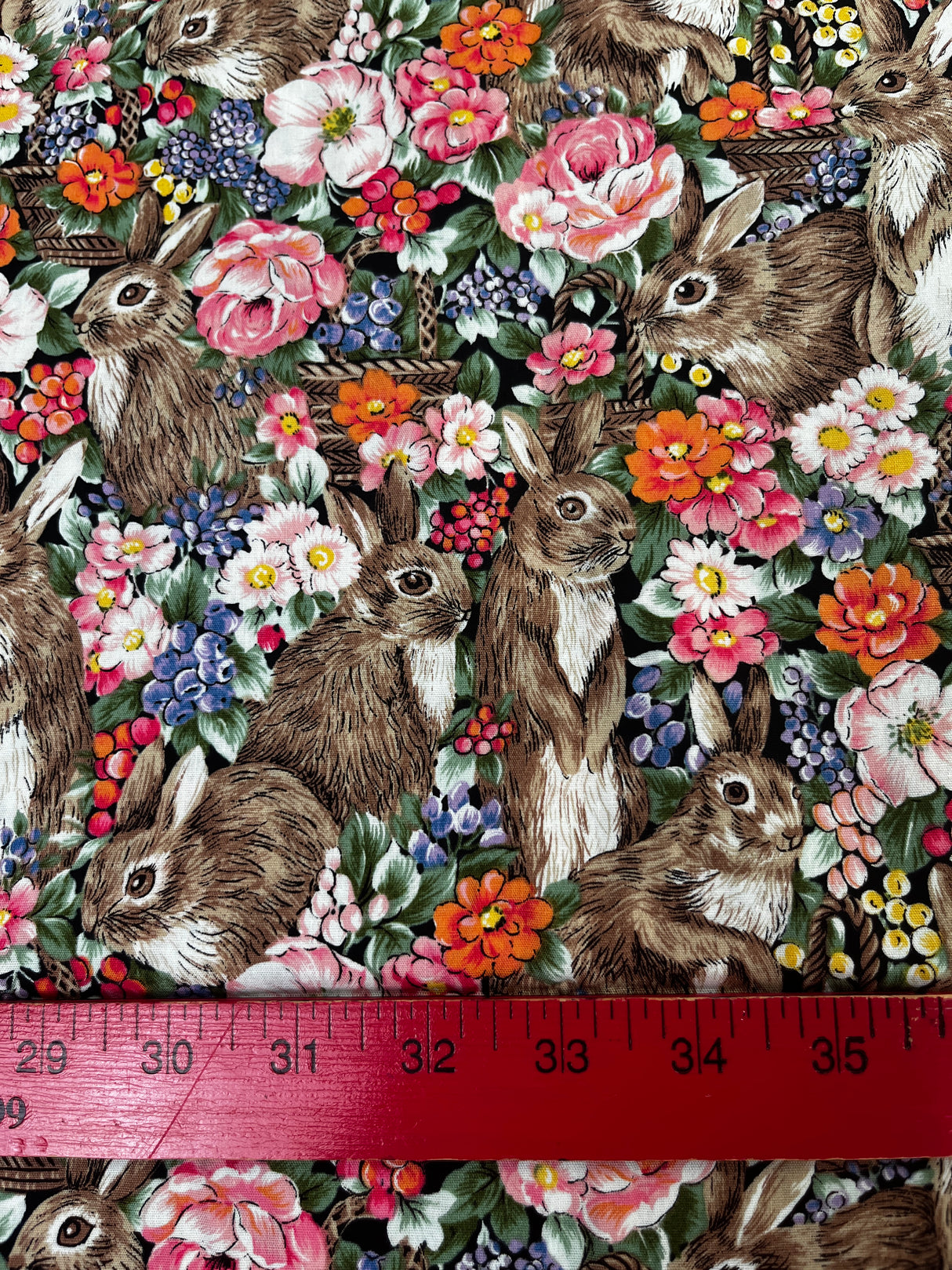 1990's Bunny Novelty Print Fabric - (P253)