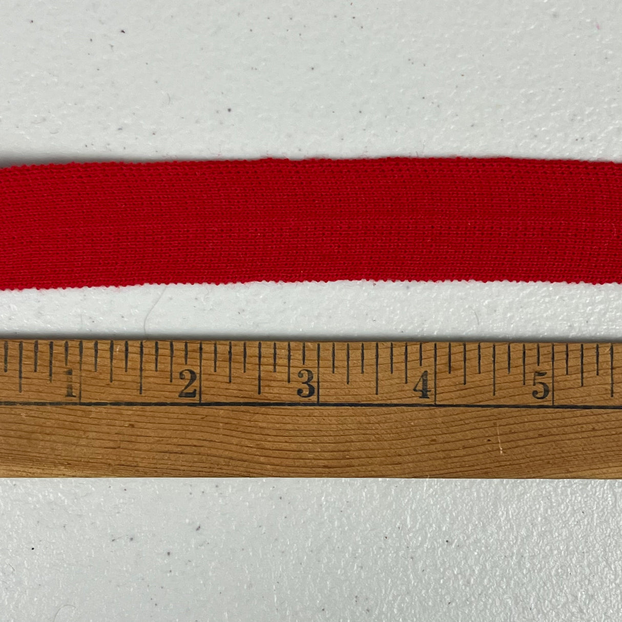 1970’s Red Knit Binding - Polyester - BTY