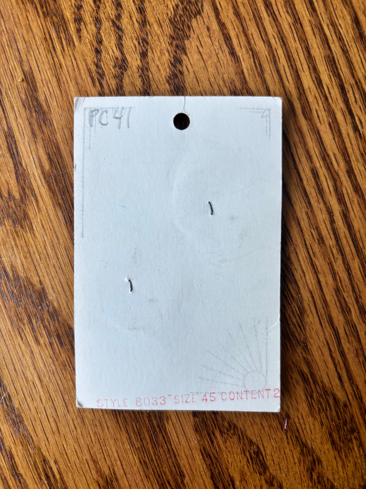1950’s Lansing Grey Mother of Pearl Buttons - Set of 2 - Size 45 - 1 1/8" - on card (PC41)