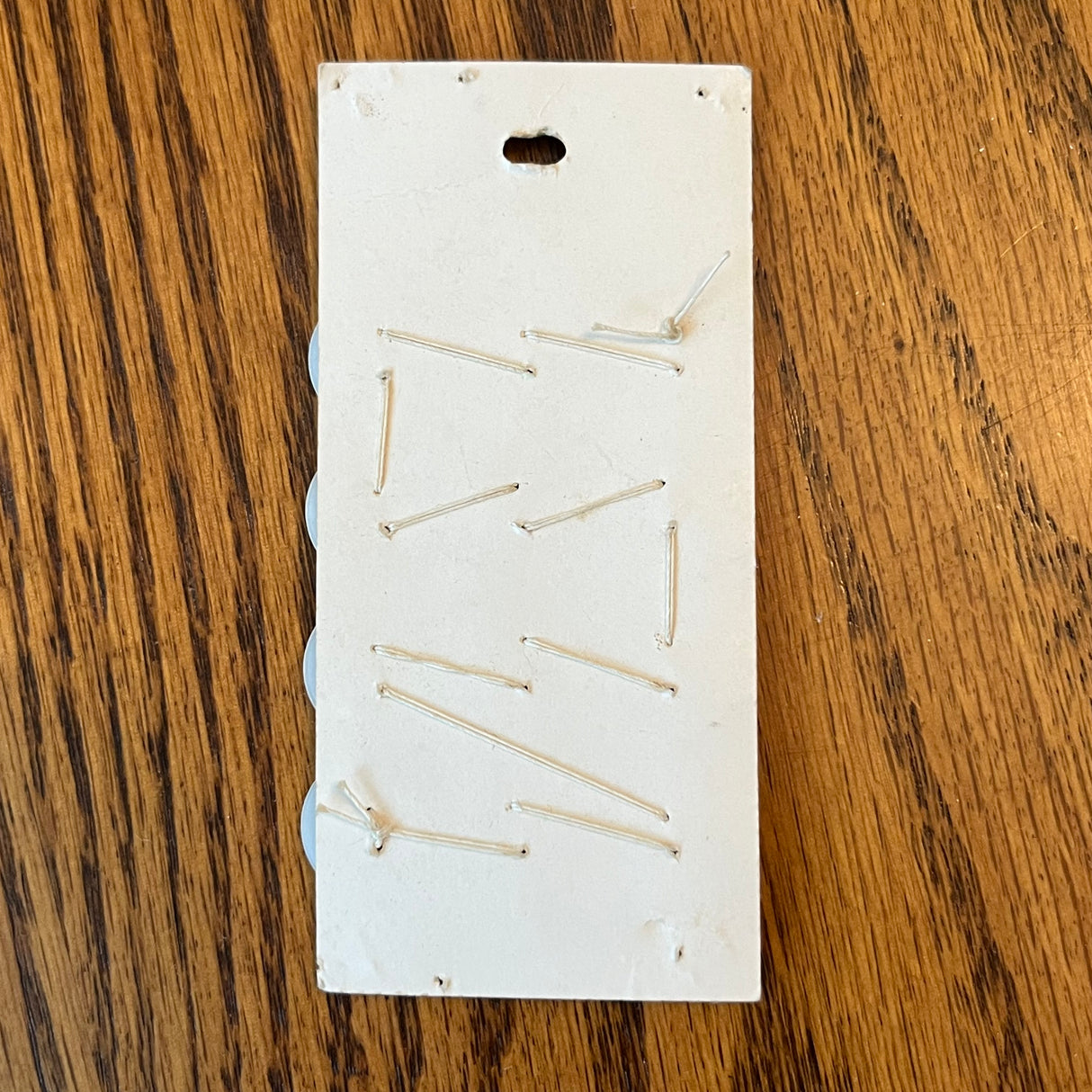 1960’s Buttons by Schwanda Plastic Buttons - White - Set of 12 - 5/8" - on card