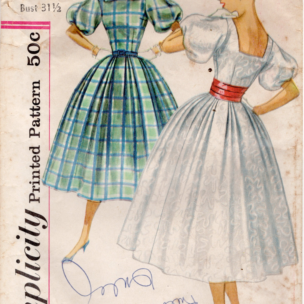 vintage boat neck classic dress pattern Grey/Blue [Forest Picnic] Boat Neck Short Sleeves Printed Lift-Hem Ruffled Classic Vintage Elegant Lolita Dress