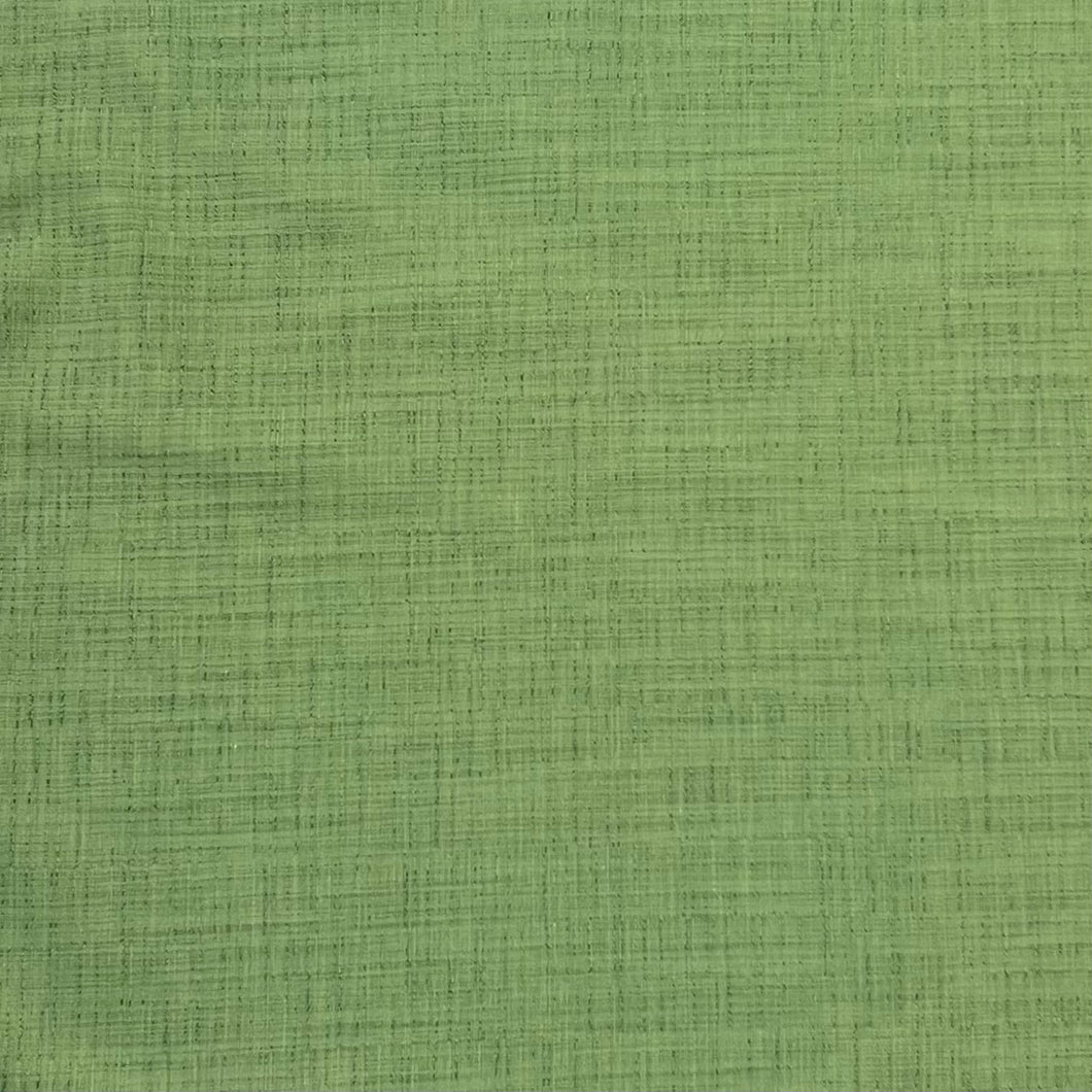 1970's Dark Green Slubby Cotton Blend Fabric - BTY