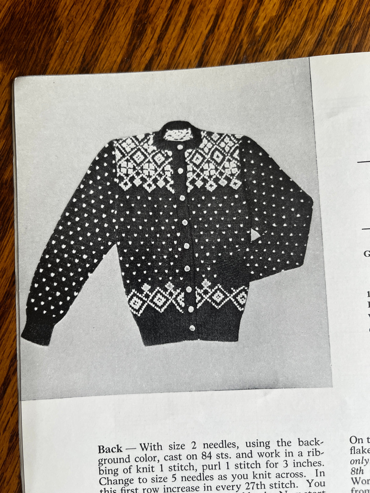 1980’s reprint of a 1940’s Nomi’s Scandinavian Sweaters Booklet