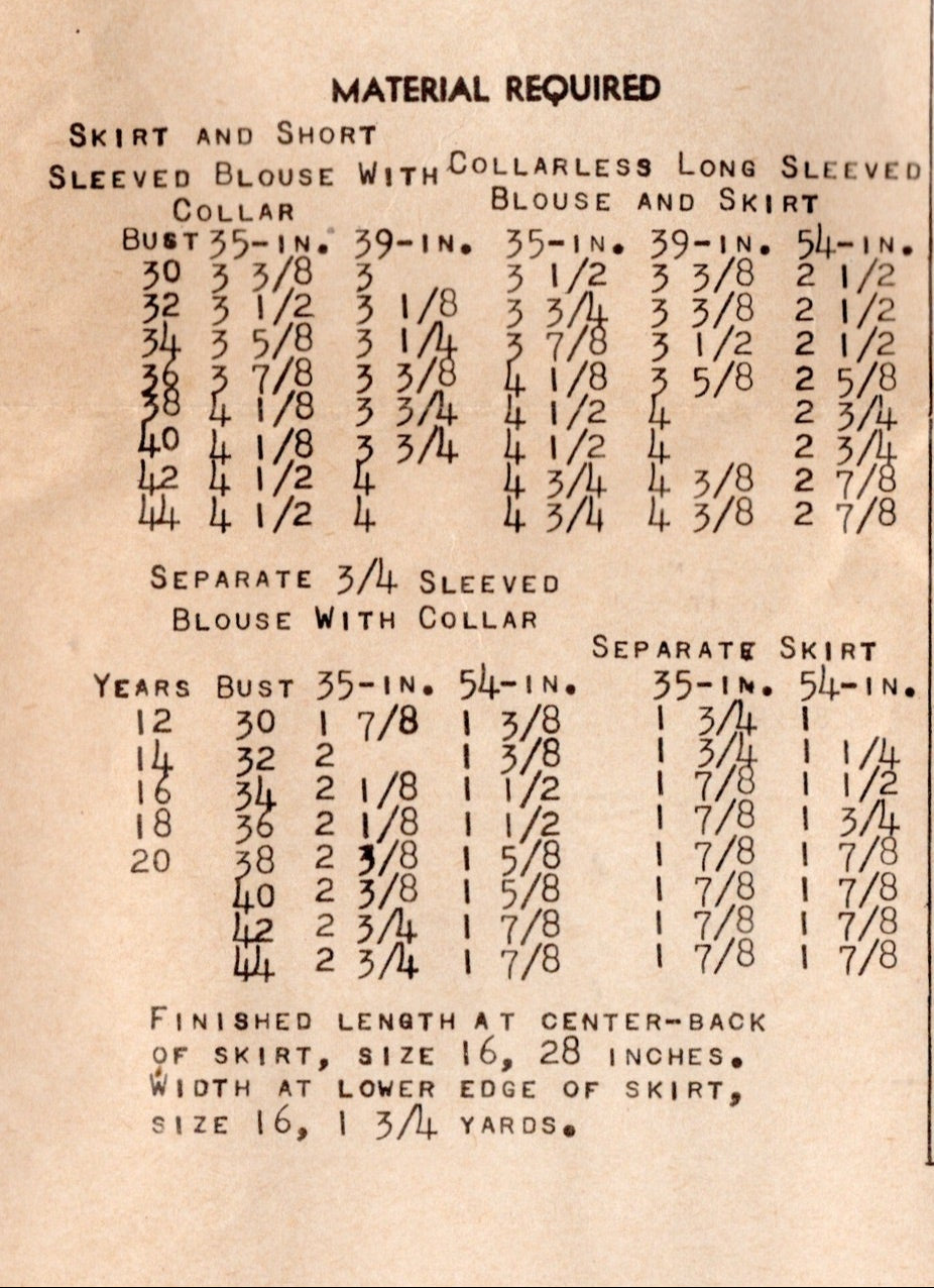 1940's Mail Order Two Piece Dress Pattern with Gathered Side Panels - Bust 32" - No. 2558