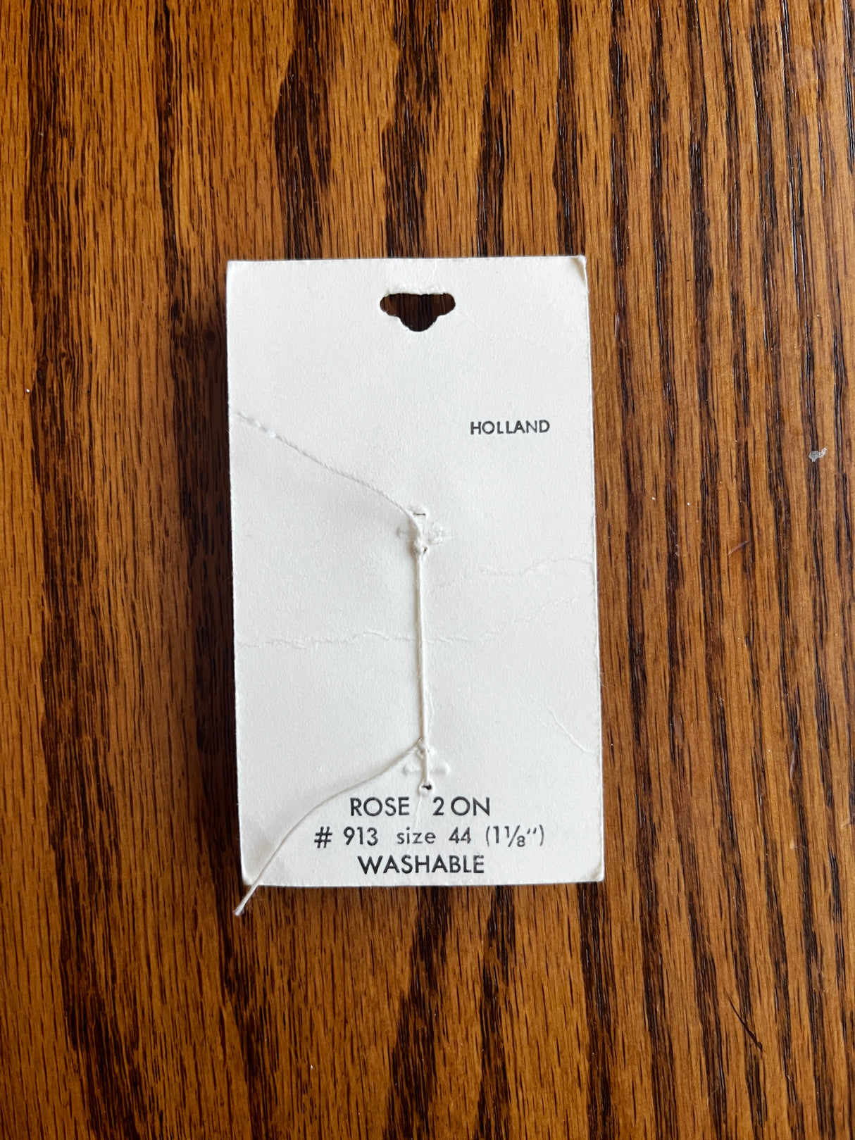 1970’s La Mode Pink Square Plastic Button - Set of 2 - 1" - on card