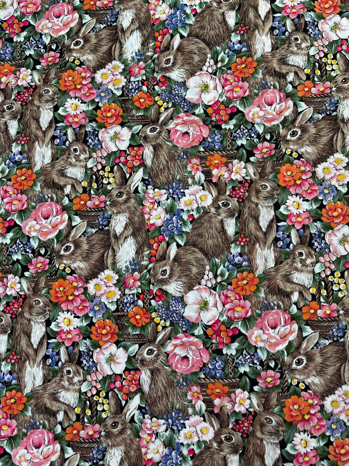 1990's Bunny Novelty Print Fabric - (P253)
