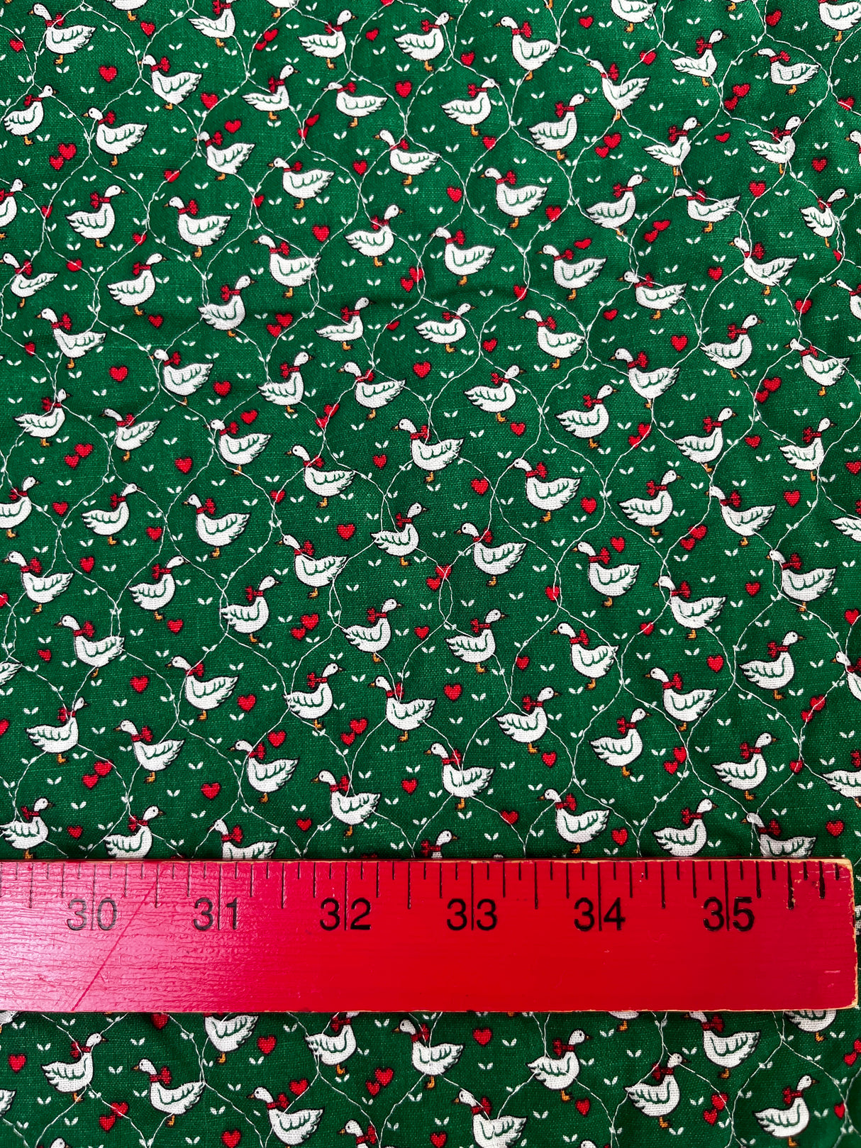 1990's Goose Novelty Print Pre-Quilted Fabric - (P250)