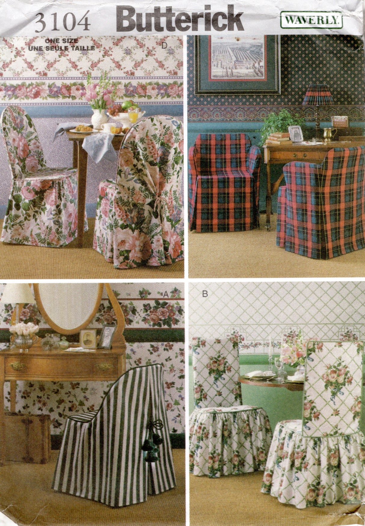 2000's Butterick Waverly Chair Covers - No. 3104