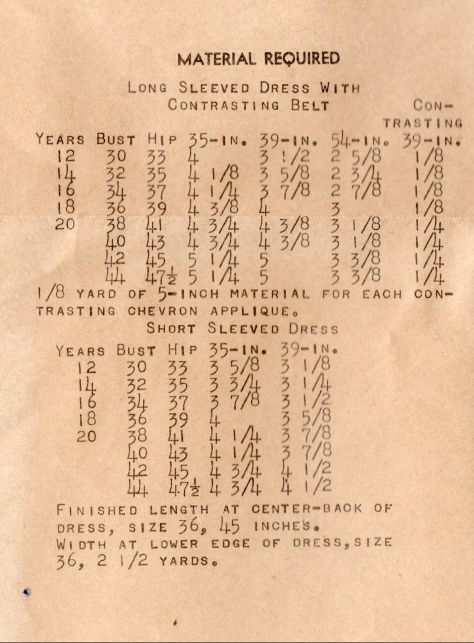 1940's Mail Order Shirtwaist Dress Pattern with Pocket and Applique - Bust 32" - No. 3160