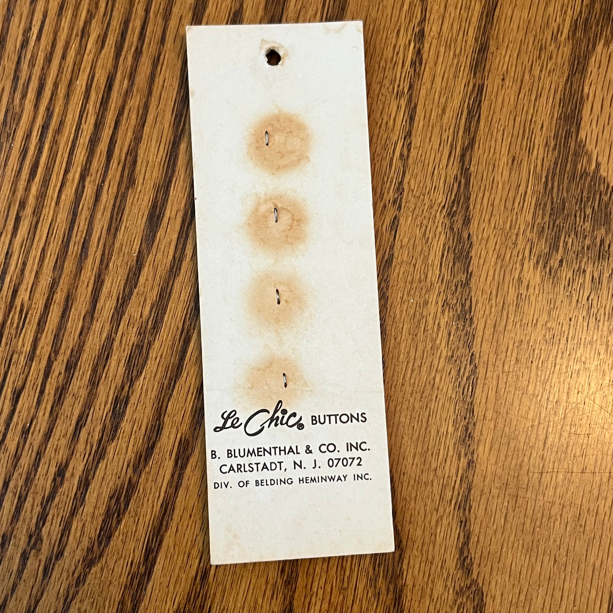 1970’s Le Chic Plastic Buttons - Frosted Yellow/Red - Set of 4 - 1/2" - on card