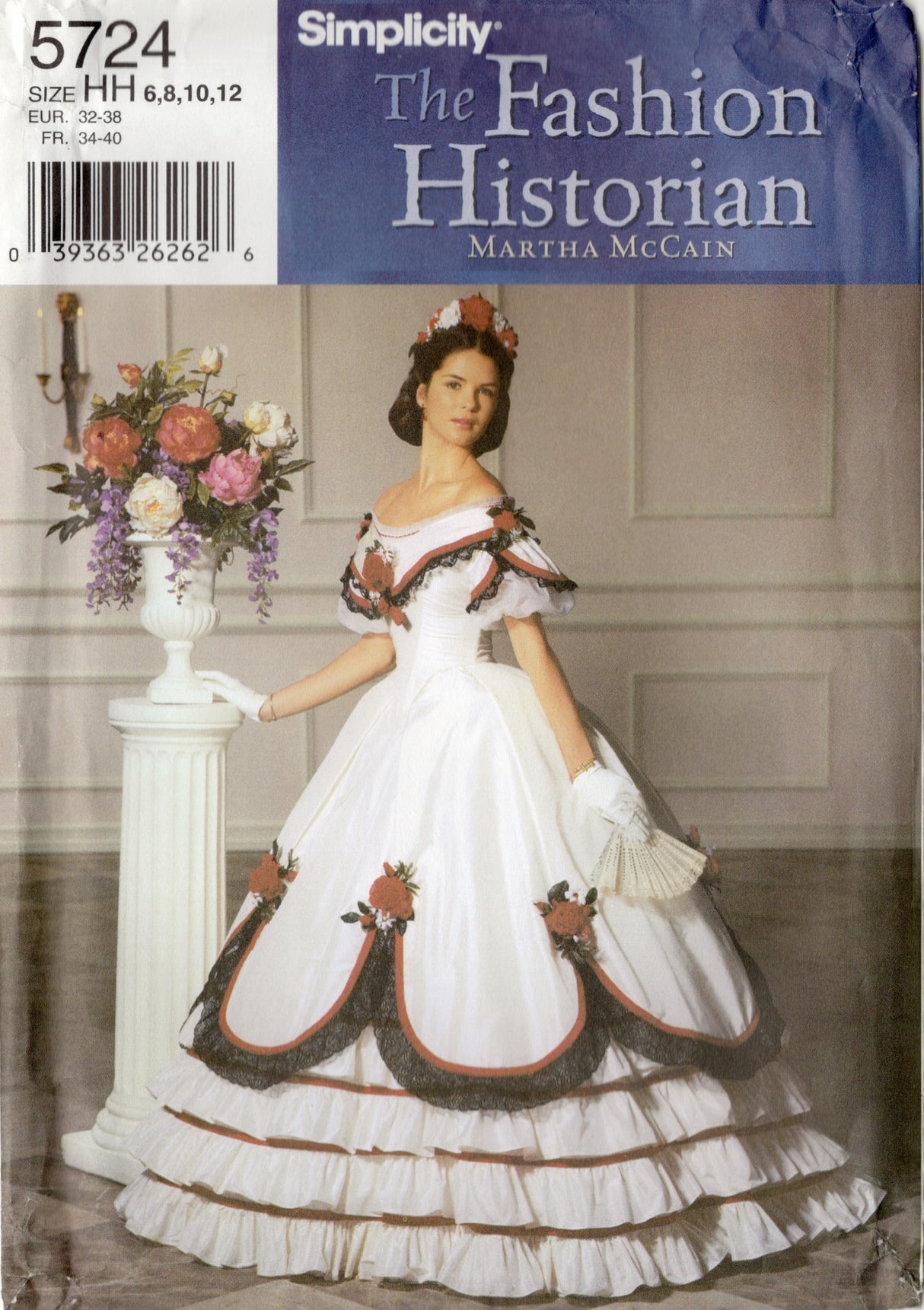 2000's Simplicity Fashion Historian Costume Ball Gown Pattern - Bust 30.5-34" - No. 5724
