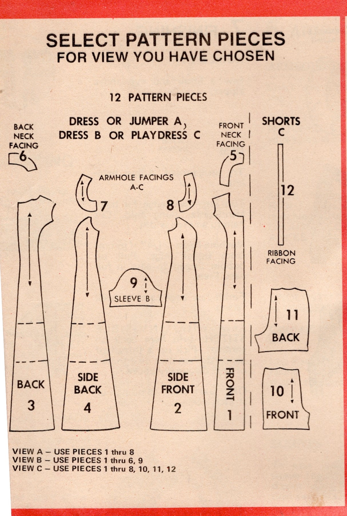 1970's McCall's Princess Line Dress and Shorts Pattern - Bust 34" - No. 3632