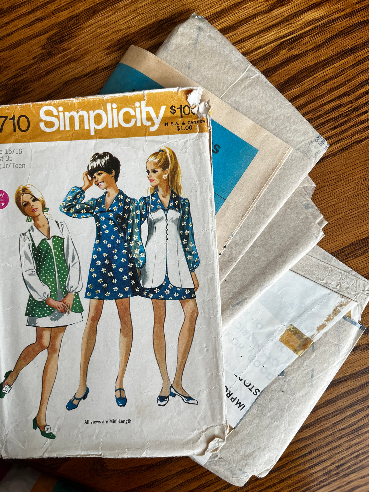 Vintage Pattern LOT of 10 INCOMPLETE patterns- 1940-70’s