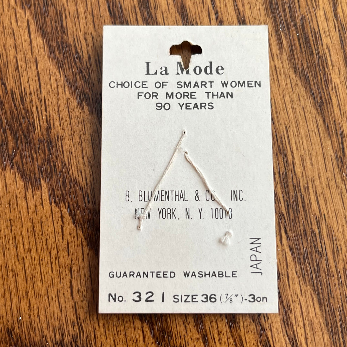 1970’s La Mode Mother of Pearl Buttons - Opalescent - Set of 3 - Size 36 - 7/8" - on card