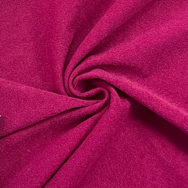 1970’s Burgundy Fuzzy Soft Polyester Fabric - BTY (AA2)