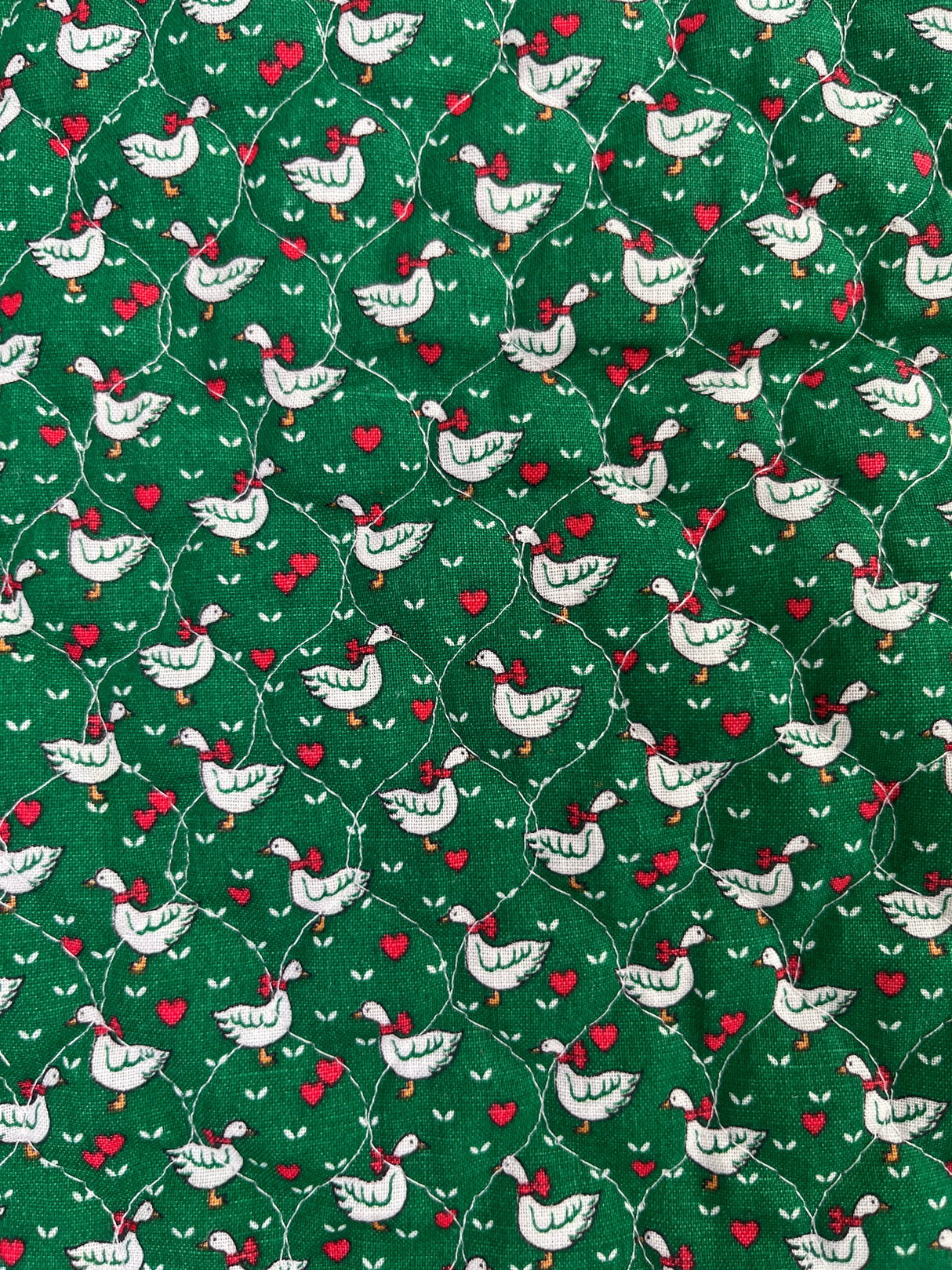 1990's Goose Novelty Print Pre-Quilted Fabric - (P250)