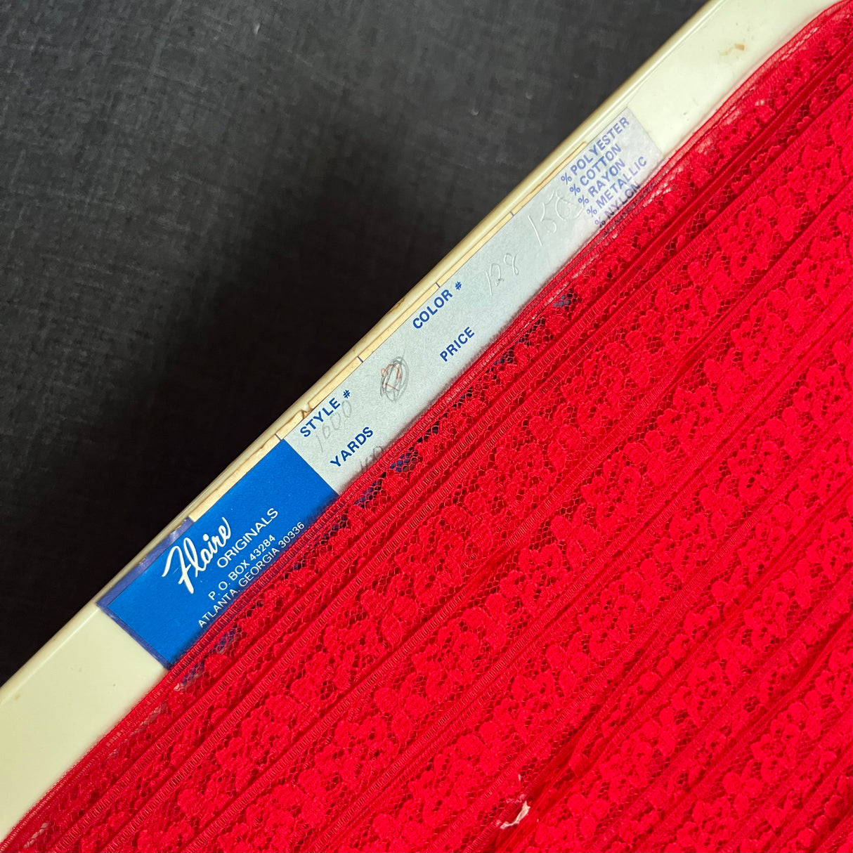 1970’s Flair Floral Polyester Lace - Multiple colors available - BTY