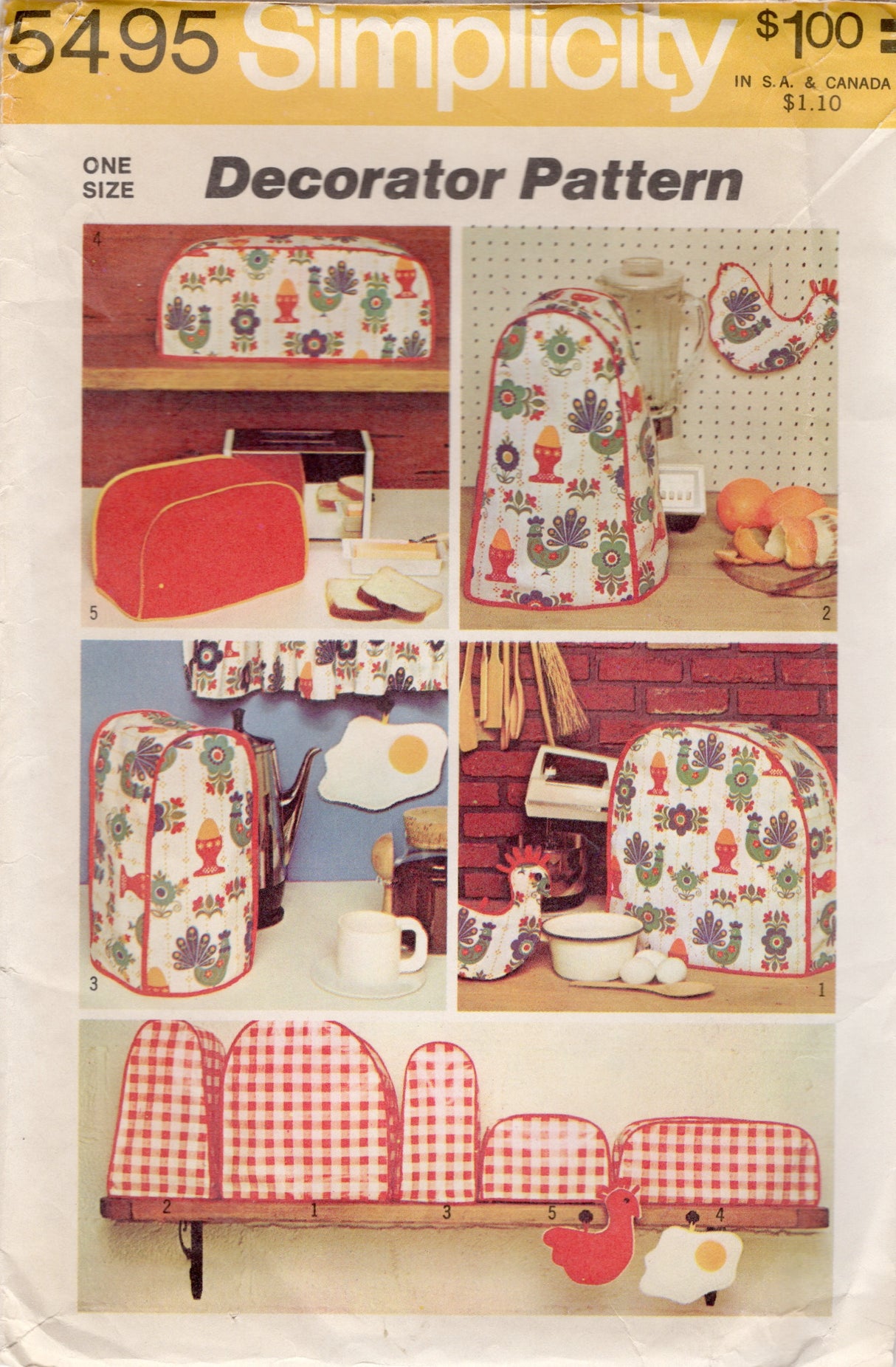 1970's Simplicity Kitchen Decorator Pattern - OS- No. 5495