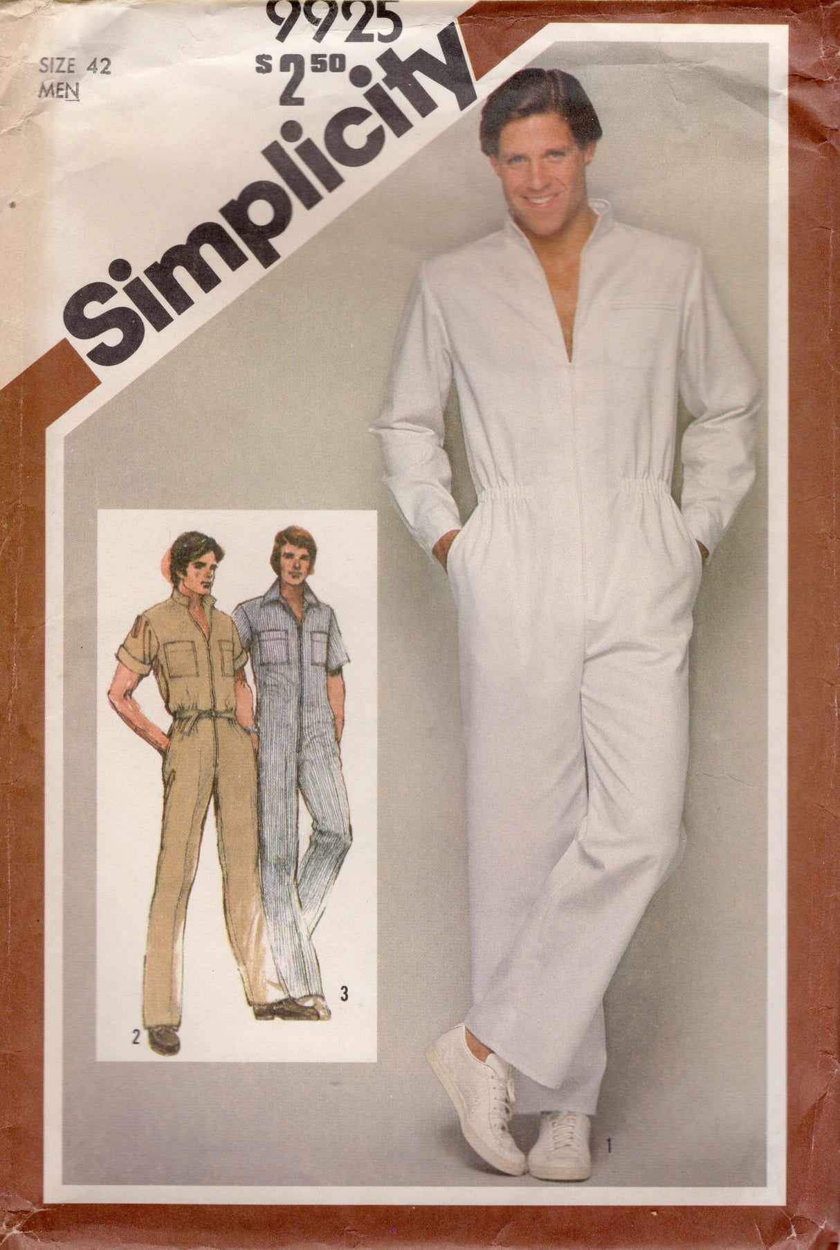 1980's Simplicity Men's Jumpsuit pattern - Chest 42" - No. 9925