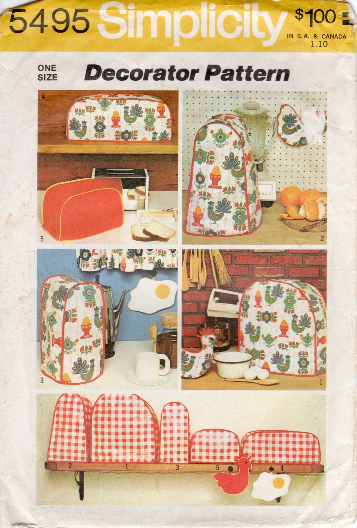 1970's Simplicity Kitchen Decorator Pattern - OS- No. 5495