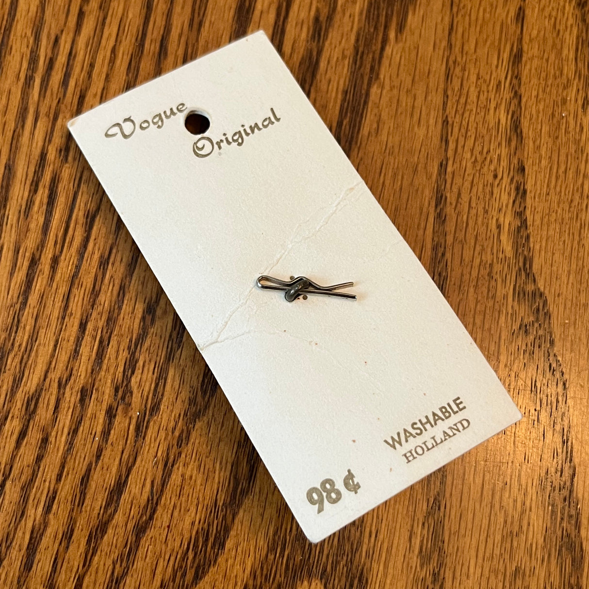 1960’s Vogue Plastic Round Buttons - Cream and Black - Size 40 - 1" - on card