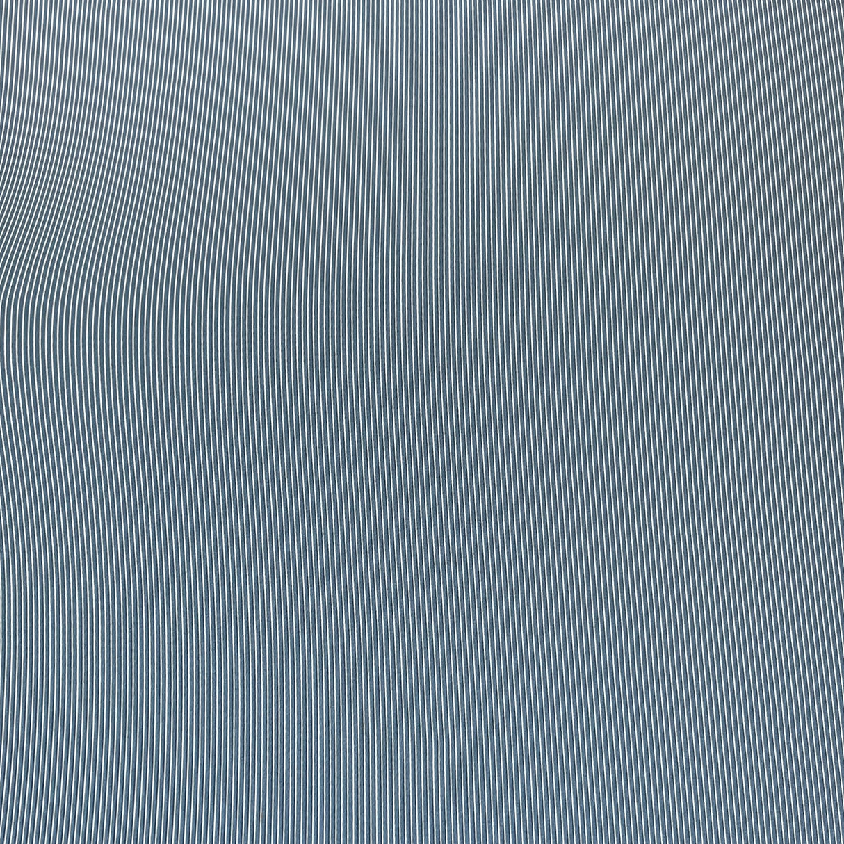 1970’s Blue and White Ribbed Double Knit Polyester - BTY