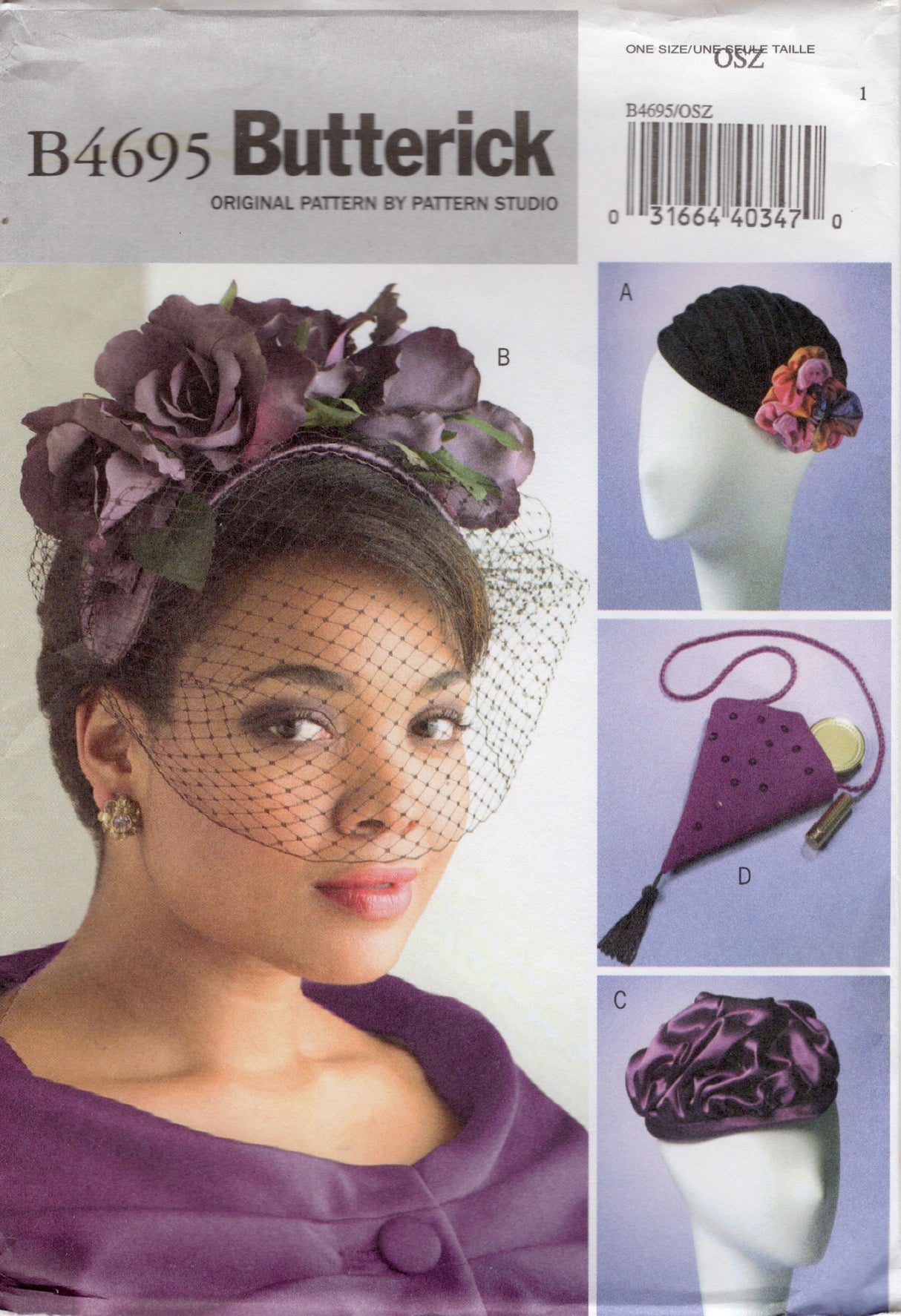 2000's Butterick Buckram Hats and Bag Pattern - OSZ - No. B4695