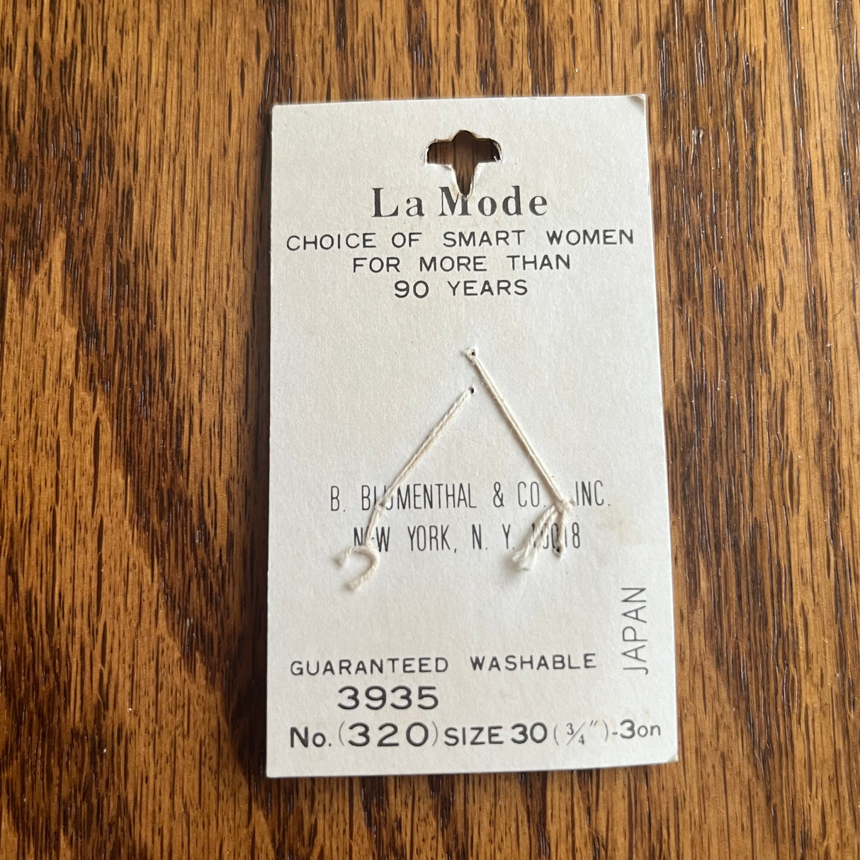 1970’s La Mode Mother of Pearl Buttons - Opalescent - Set of 3 - Size 30 - 3/4" - on card