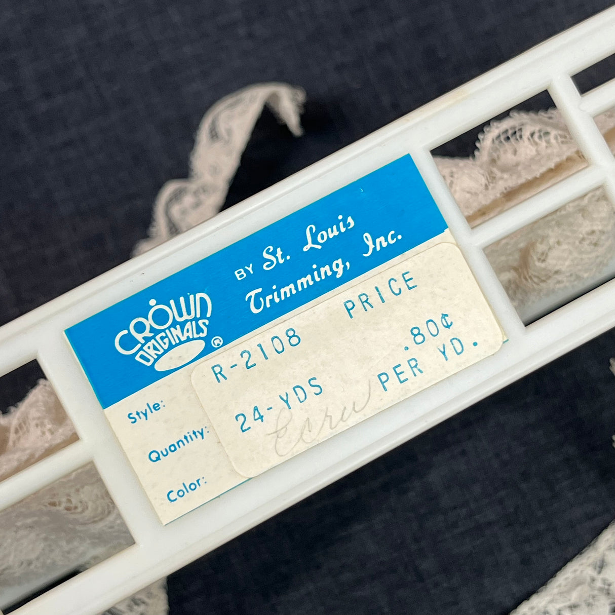 1970’s Cream Gathered Floral Edge Lace - BTY