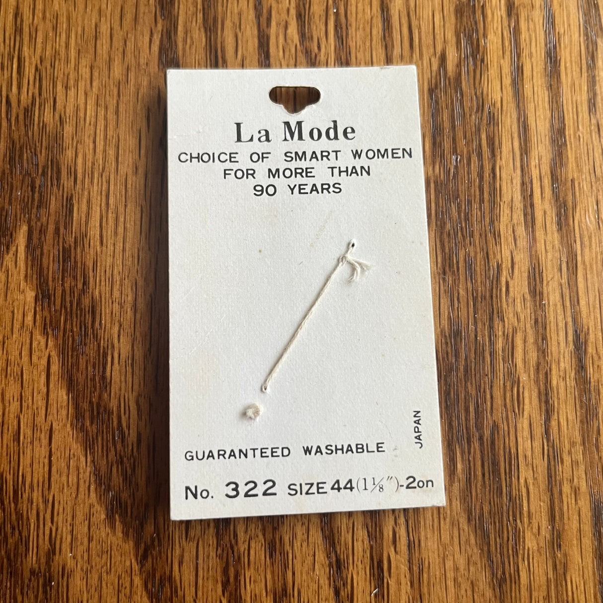 1970’s La Mode Mother of Pearl Buttons - Opalescent - Set of 2 - Size 44 - 1 1/8" - on card