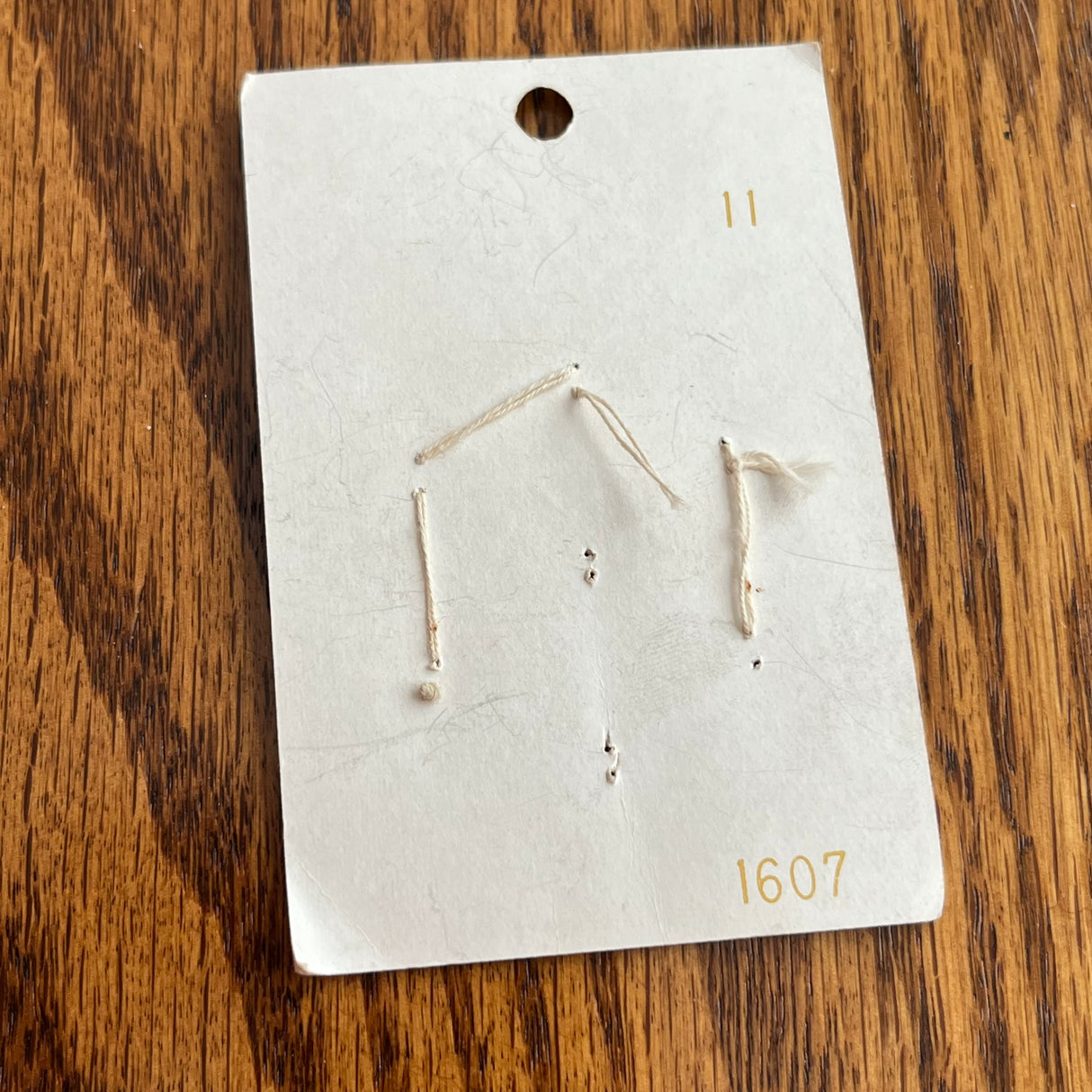 1960’s Le Chic Plastic Buttons - Pearlescent White - Set of 4 - 5/8" - on card