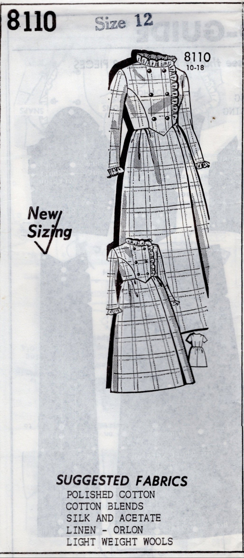 1960's Mail Order Robe Pattern - Bust 34" - No. 8110