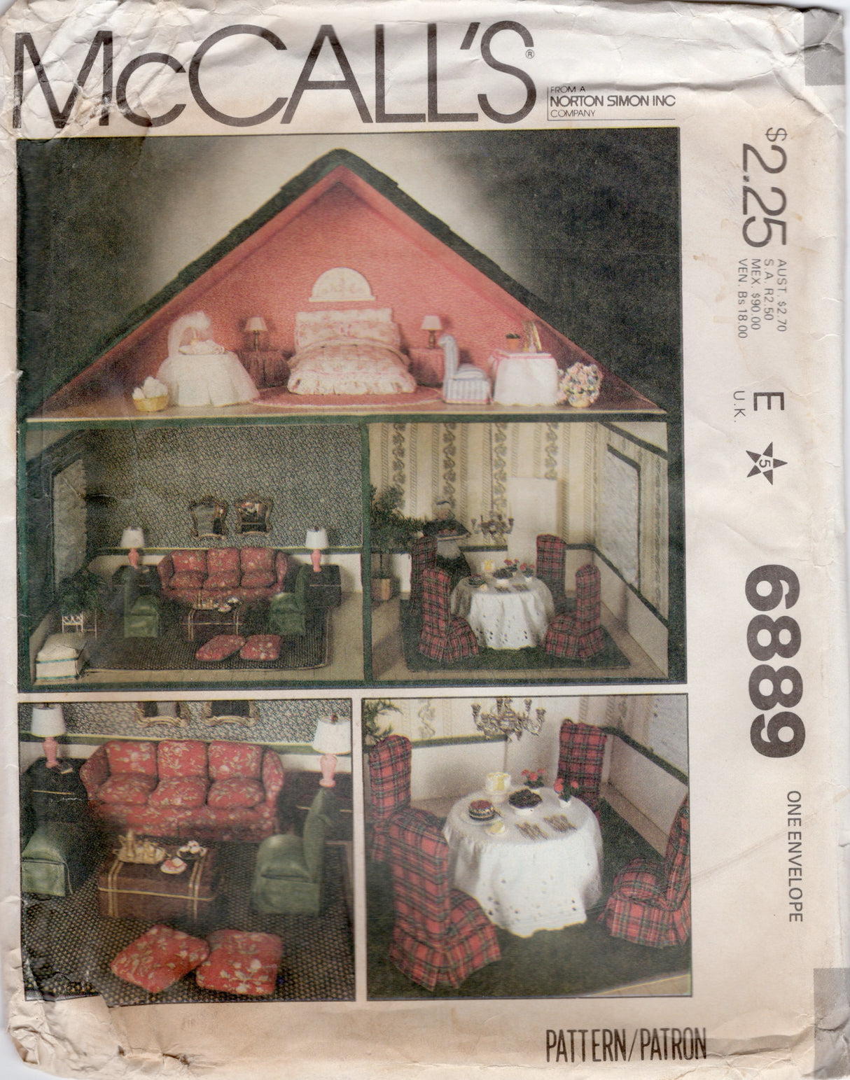 1970's McCall's Doll House Craft Package Pattern - No. 6889