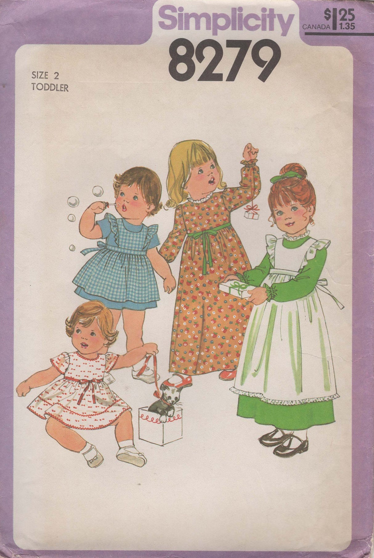 1970's Simplicity Child’s Dress and Pinafore Pattern - Chest 21" - No. 8279