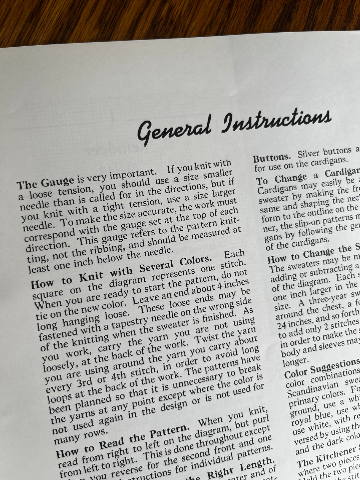 1980’s reprint of a 1940’s Nomi’s Scandinavian Sweaters Booklet