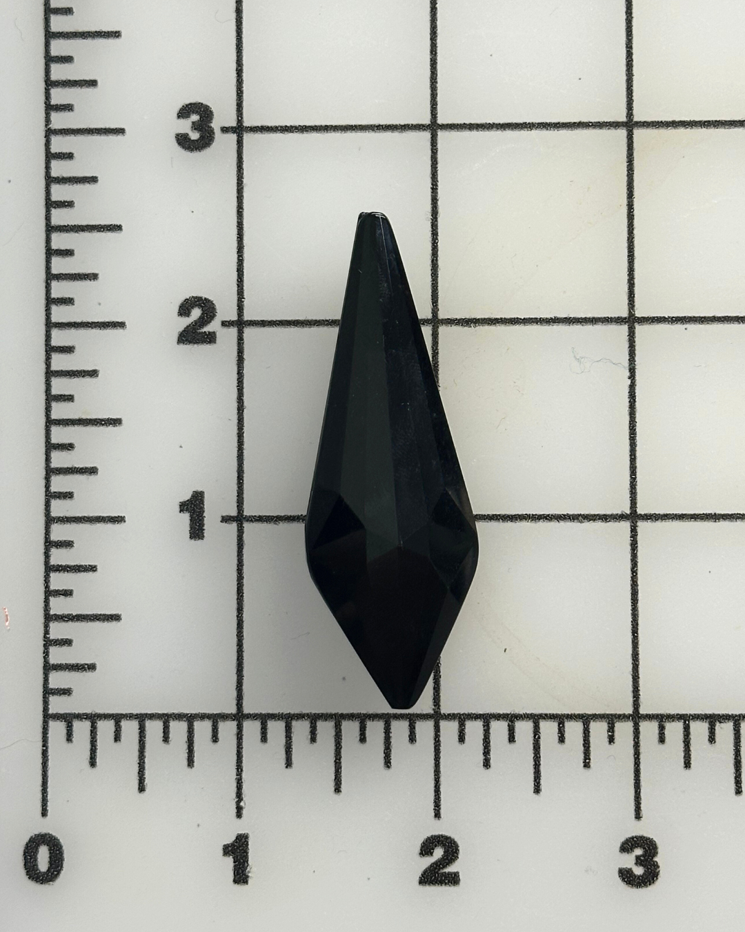 1980’s Large Glass Faceted Gems - Sew On - Set of 2