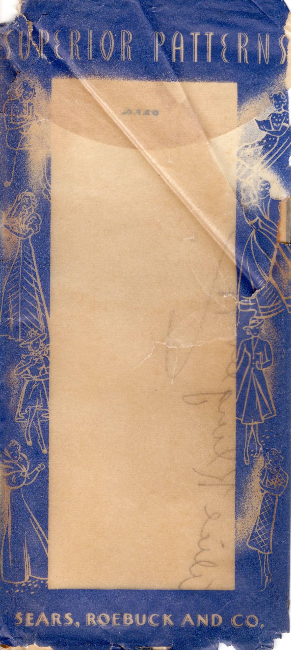 1940's Superior Two Piece Dress Pattern with eight gore skirt - Bust 34" - No. 941