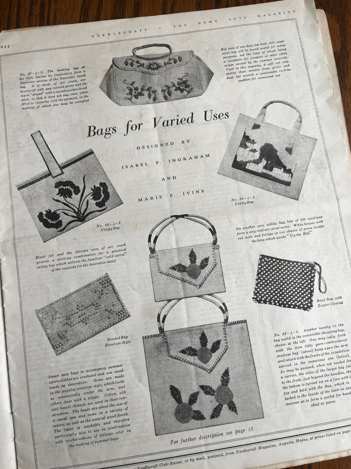 1930's Needlecraft The Home Arts Magazine - April 1932