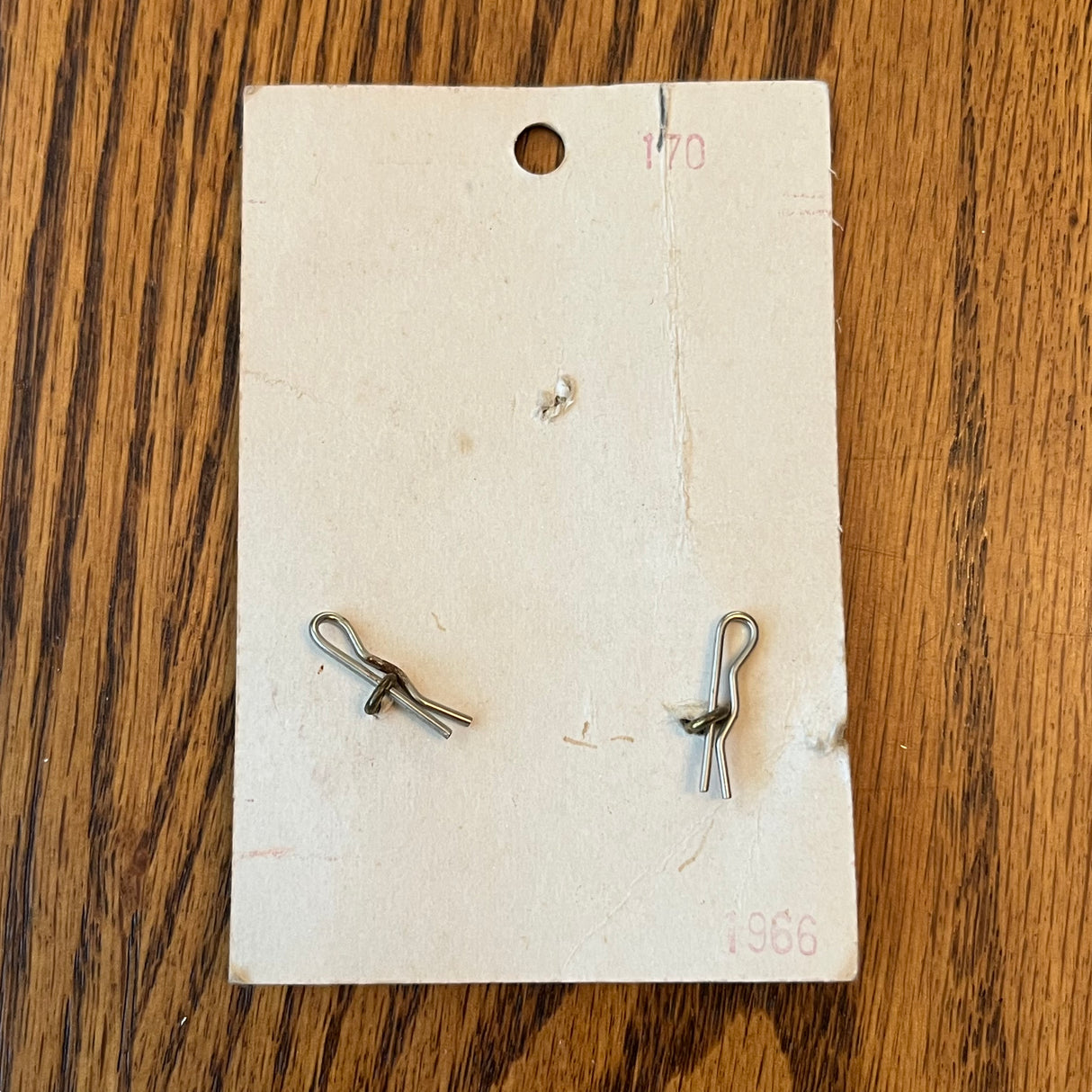 1970’s Le Chic Bronze color Metal Shank Buttons - Set of 2 - 3/4" - on card