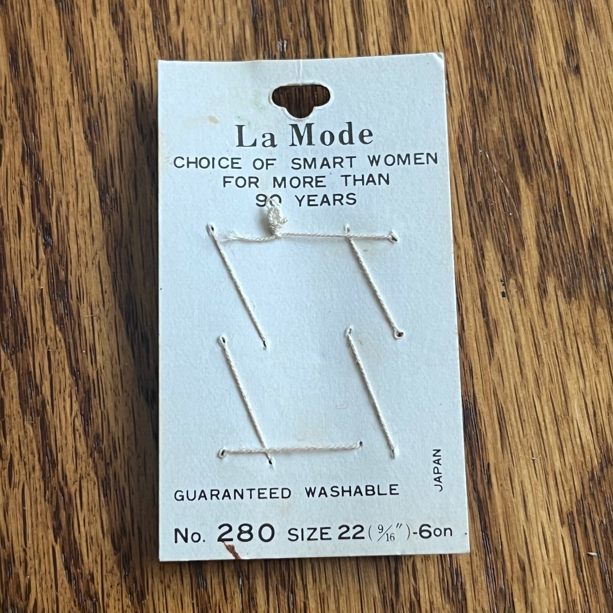 1970’s La Mode Plastic Shank Buttons - Opalescent - Set of 6 - Size 22 - 9/16" - on card