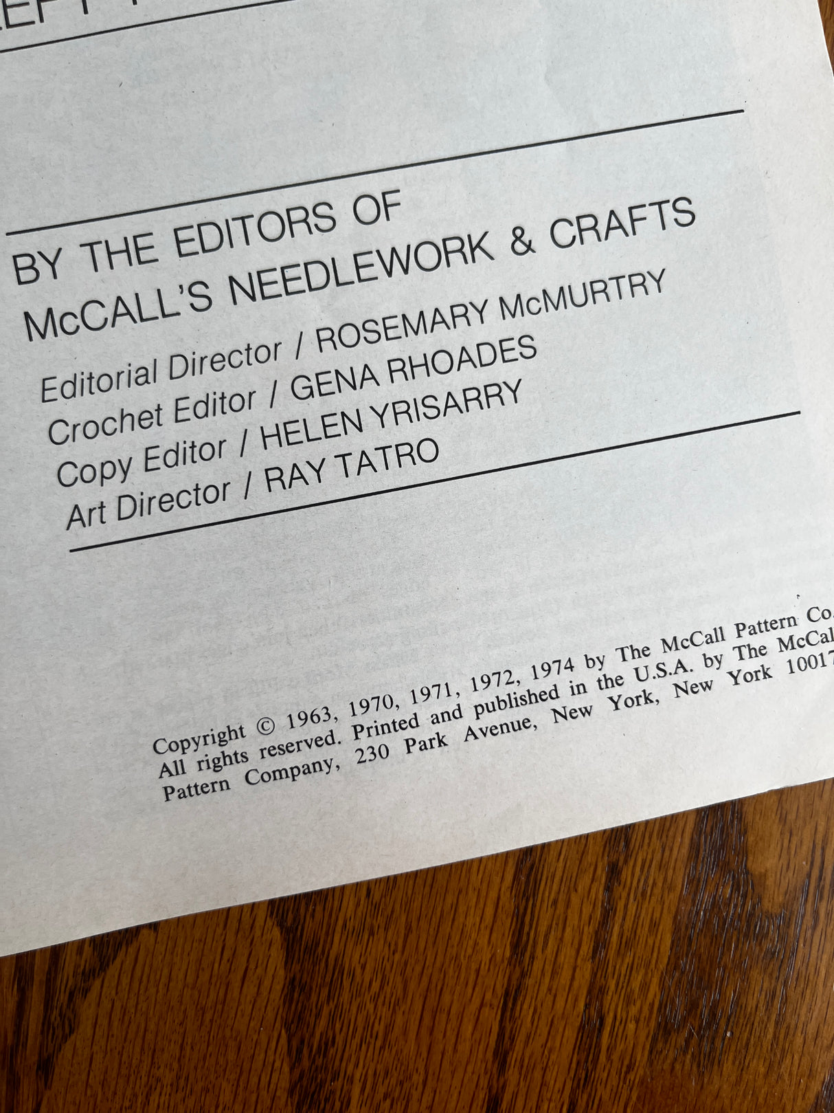 1974 McCall's How-to Crochet It Booklet