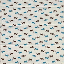 1940’s Blue and Brown Scottish Terrier Dog Novelty Print Cotton Fabric - 2 yds